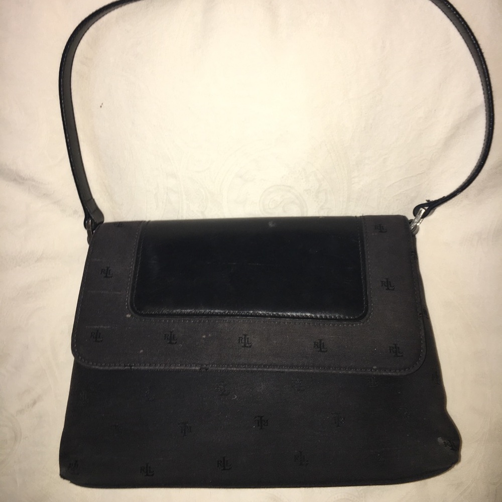 Black Lauren Ralph Lauren Logo Pattern Mini Bag